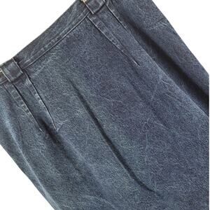 Jean Street 80s Denim Midi Skirt Blue A Line Minimal Classic